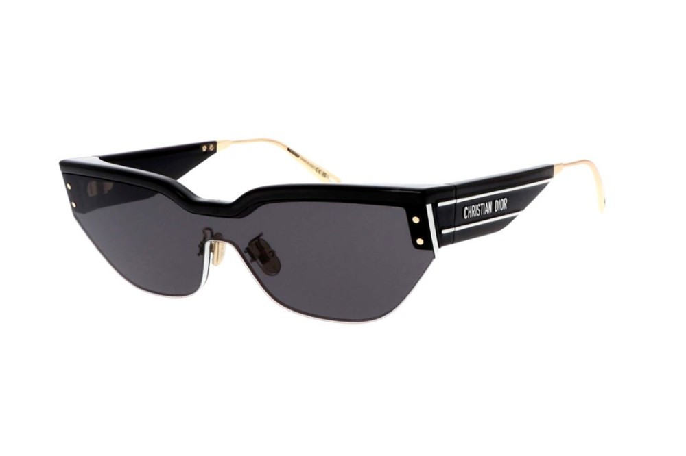 Dior DIORCLUB M3U - 45A0 - 143 Lunettes de soleil Noir, Or Œil de chat