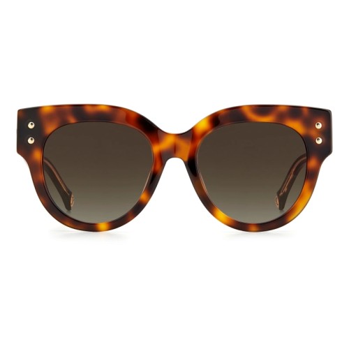 Carolina Herrera CH0008/S - 05LHA - 52 Lunettes de soleil Marron, À motifs Coussin arrondi