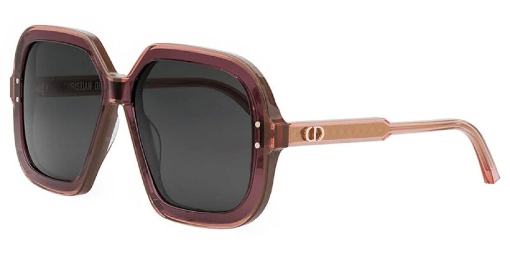Dior DIORGIGHLIGHT S1I - 35A0 A - 57 Lunettes de soleil Brillant bourgogne-orange Carré