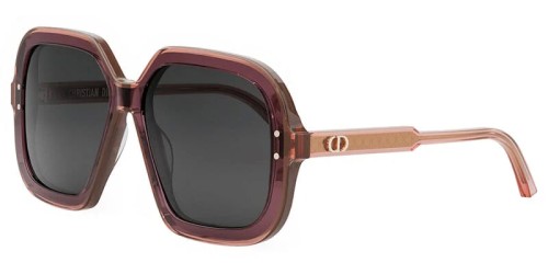 Dior DIORGIGHLIGHT S1I - 35A0 A - 57 Lunettes de soleil Brillant bourgogne-orange Carré