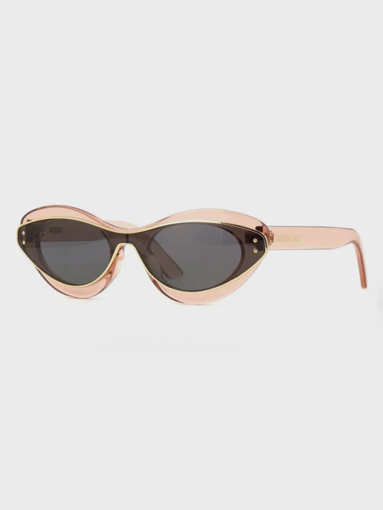 Dior DIORMETEOR B1I - 40A0 O - 146 Lunettes de soleil Rose, Transparent Œil de chat