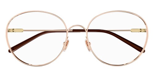 Chloé CH0209O - 002 - 53 Cadres optiques Or rose, Marron Rond