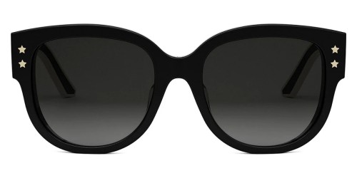 Dior DIORPACIFIC B2F - 10A1 O - 55 Lunettes de soleil Noir, Blanc Coussin arrondi