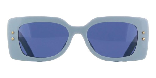 Dior DIORPACIFIC S1U - 80B0 A - 53 Lunettes de soleil Bleu, Blanc Angulaire