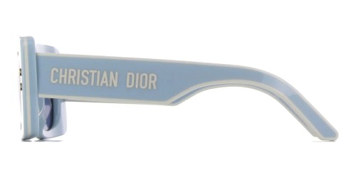 Dior DIORPACIFIC S1U - 80B0 A - 53 Lunettes de soleil Bleu, Blanc Angulaire