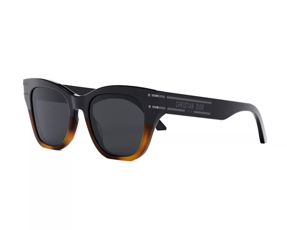 Dior DIORSIGNATURE B4I - 18A0 A - 52 Lunettes de soleil Noir-havane Angulaire