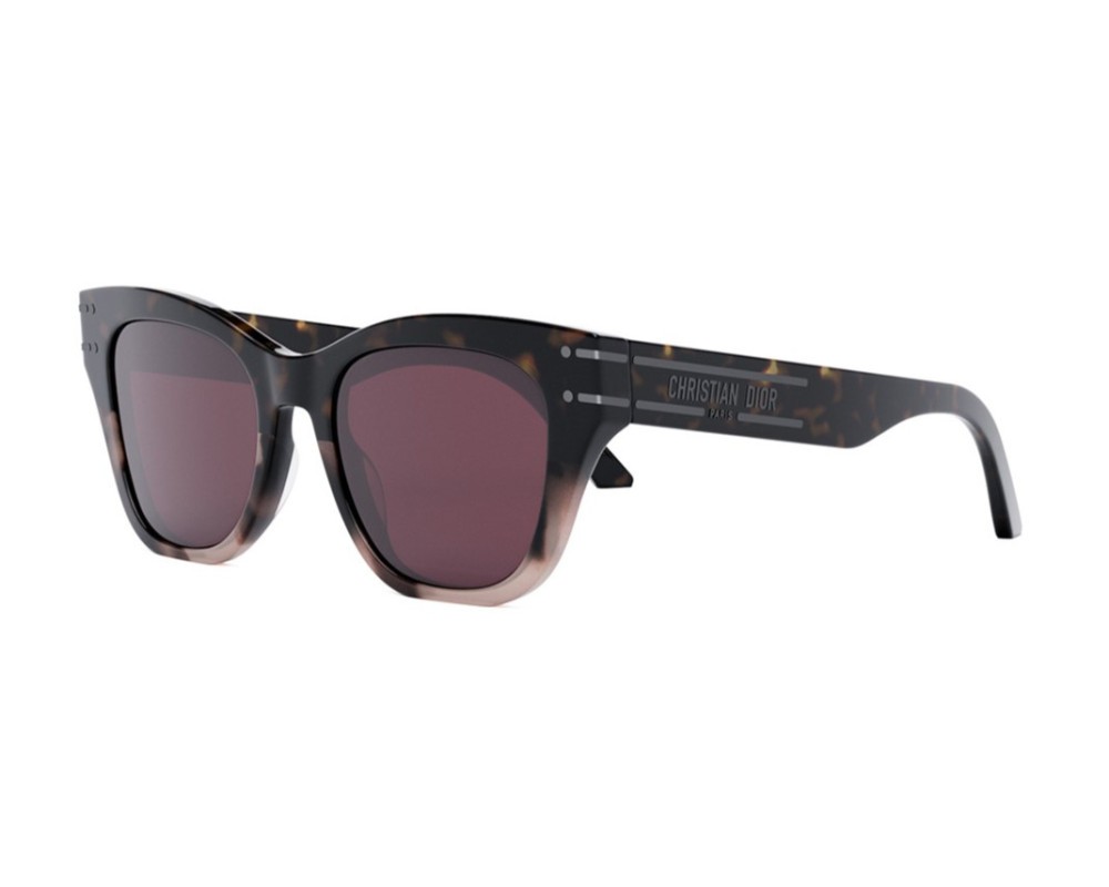 Dior DIORSIGNATURE B4I - 25D0 A - 52 Lunettes de soleil Havane Angulaire