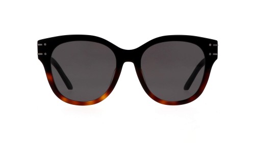 Dior DIORSIGNATURE B6F - 18A0 A - 55 Lunettes de soleil Noir, Havane Coussin arrondi