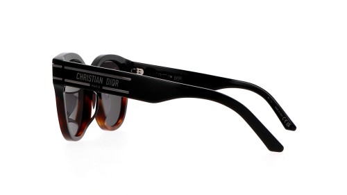 Dior DIORSIGNATURE B6F - 18A0 A - 55 Lunettes de soleil Noir, Havane Coussin arrondi