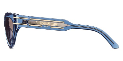 Dior DIORSIGNATURE B7I - 30F2 O - 52 Lunettes de soleil Bleu, Transparent Œil de chat