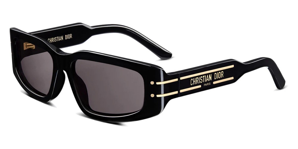 Dior DIORSIGNATURE S9U - 10A0 A - 56 Lunettes de soleil Noir Angulaire