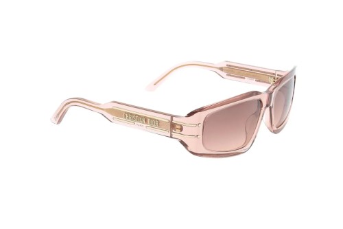Dior DIORSIGNATURE S9U - 40F1 A - 56 Lunettes de soleil Rose, Transparent Angulaire