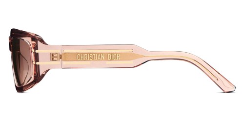 Dior DIORSIGNATURE S9U - 40F1 A - 56 Lunettes de soleil Rose, Transparent Angulaire