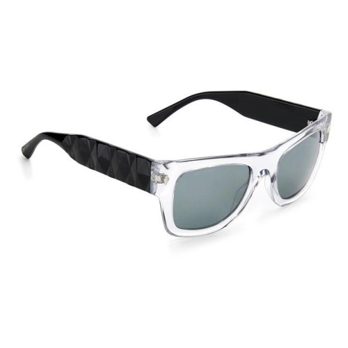 Jimmy Choo DUDE/S - KB7T4 - 52 Lunettes de soleil Transparent, Noir Angulaire