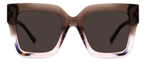 Jimmy Choo EDNA/S - 08M70 - 52 Lunettes de soleil Marron, Rose Angulaire