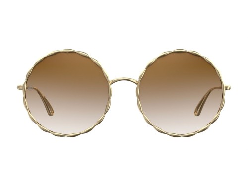 Elie Saab ES004/S - PO5 VT - 56 Lunettes de soleil Or Rond