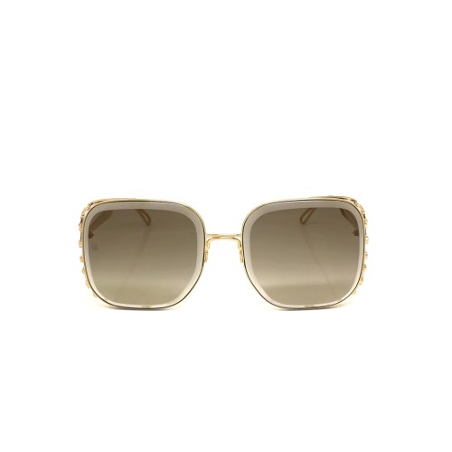 Elie Saab ES005/S - 01Q VU - 57 Lunettes de soleil Gold Square