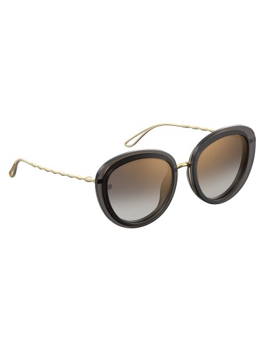 Elie Saab ES007/S - FT3 5B - 53 Lunettes de soleil Or, Noir Coussin arrondi