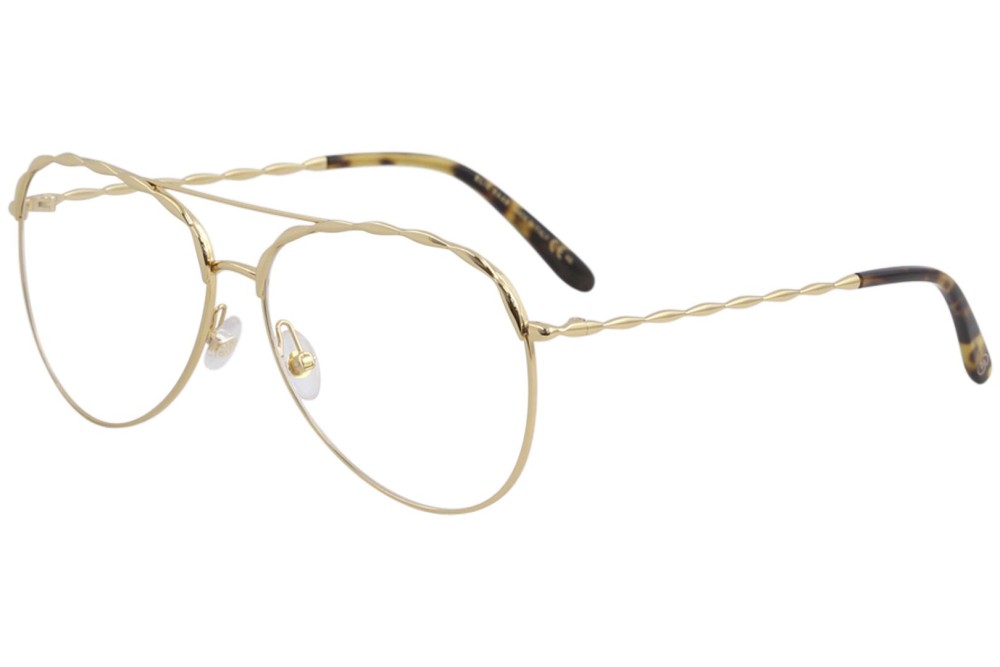 Elie Saab ES020 - J5G - 58 Cadres optiques Or, Havane Pilote (Aviateur)