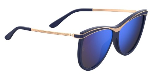 Elie Saab ES024/GS - PJP QQ - 61 Lunettes de soleil Or, Bleu Coussin arrondi
