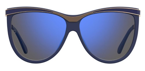 Elie Saab ES024/GS - PJP QQ - 61 Lunettes de soleil Or, Bleu Coussin arrondi
