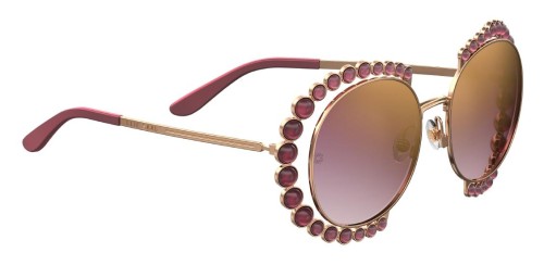 Elie Saab ES025/G/S - NOA VT - 57 Lunettes de soleil Or, Rose Rond