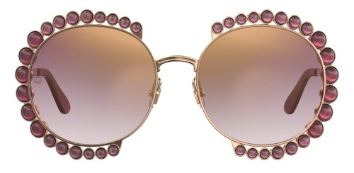 Elie Saab ES025/G/S - NOA VT - 57 Lunettes de soleil Or, Rose Rond