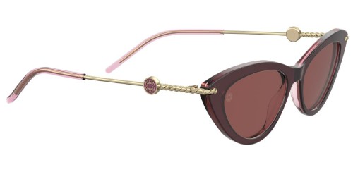 Elie Saab ES084/S - 0T5 4S - 54 Lunettes de soleil Bordeaux, Or Œil de chat