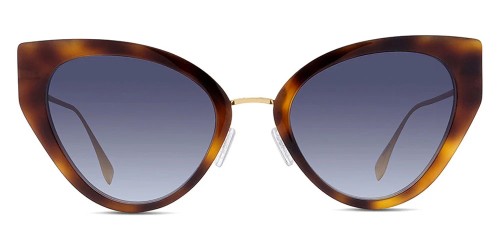 Fendi FE40014U - 53B - 54 Lunettes de soleil Havane Œil de chat