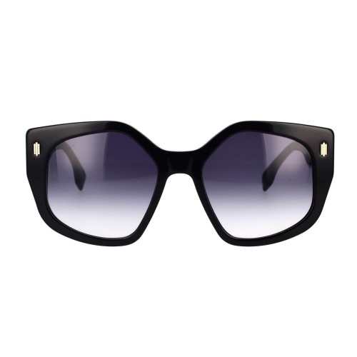 Fendi FE40017I - 01W - 55 Lunettes de soleil Noir Coussin arrondi