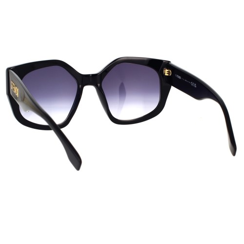Fendi FE40017I - 01W - 55 Lunettes de soleil Noir Coussin arrondi