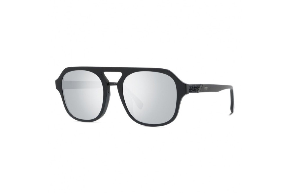 Fendi FE40026U - 01C - 55 Lunettes de soleil Noir Pilote (Aviateur)