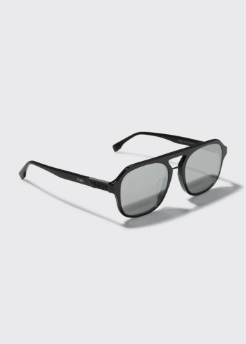 Fendi FE40026U - 01C - 55 Lunettes de soleil Noir Pilote (Aviateur)