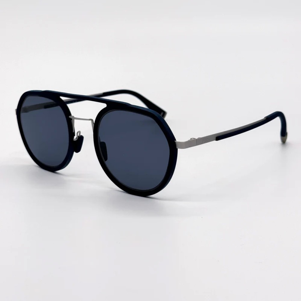 Fendi FE40040U - 90V - 51 Lunettes de soleil Noir, Argent Pilote (Aviateur)