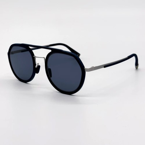 Fendi FE40040U - 90V - 51 Lunettes de soleil Noir, Argent Pilote (Aviateur)
