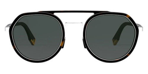 Fendi FE40040U - 52A - 51 Lunettes de soleil Noir Pilote (Aviateur)