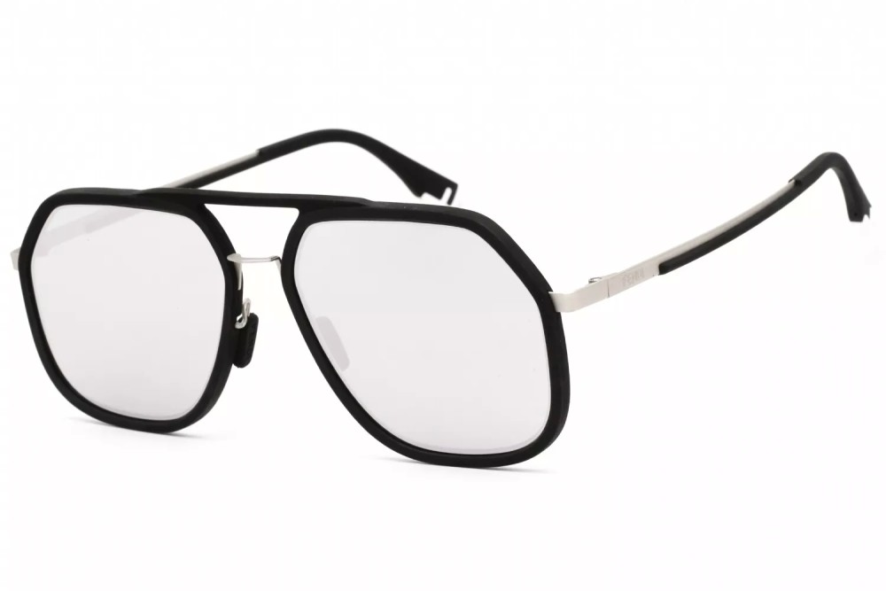 Fendi FE40041U - 02C - 55 Lunettes de soleil Noir Pilote (Aviateur)