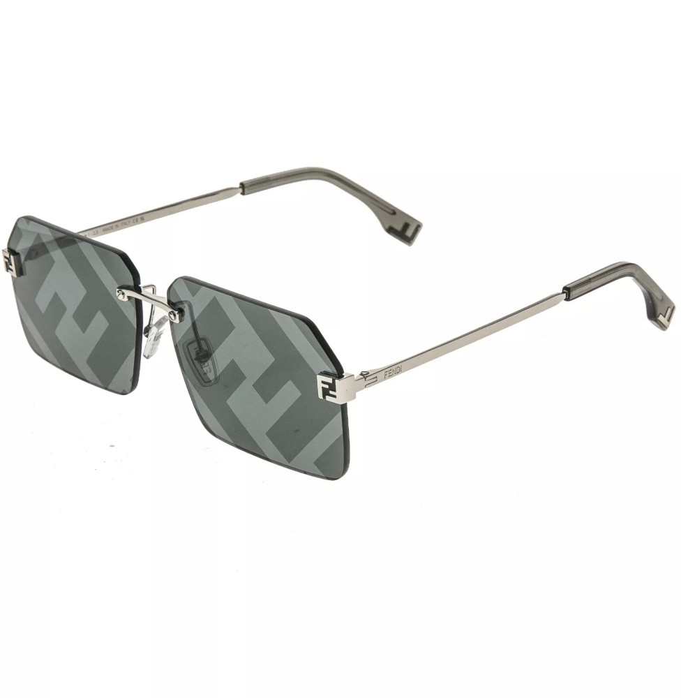 Fendi FE40043U - 16C - 59 Lunettes de soleil Argent Angulaire