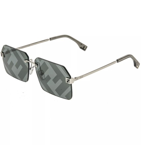 Fendi FE40043U - 16C - 59 Lunettes de soleil Argent Angulaire