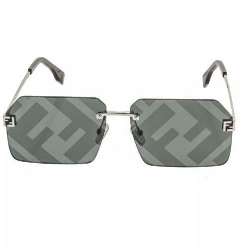 Fendi FE40043U - 16C - 59 Lunettes de soleil Argent Angulaire
