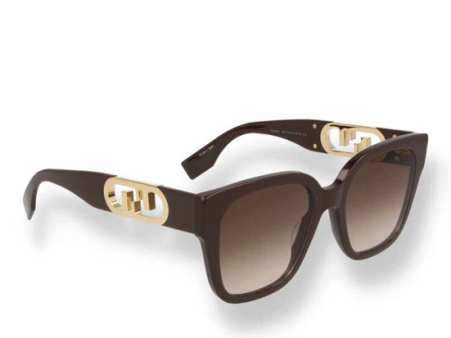 Fendi FE40063I - 50F - 54 Lunettes de soleil Marron Angulaire