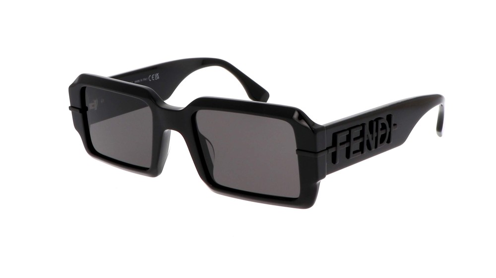Fendi FE40073U - 01A - 52 Lunettes de soleil Noir Angulaire