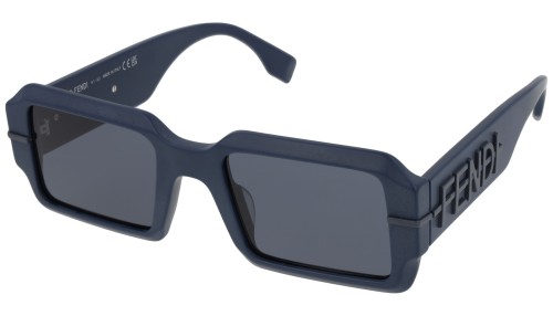 Fendi FE40073U - 90V - 52 Lunettes de soleil Bleu Angulaire