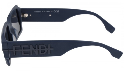 Fendi FE40073U - 90V - 52 Lunettes de soleil Bleu Angulaire