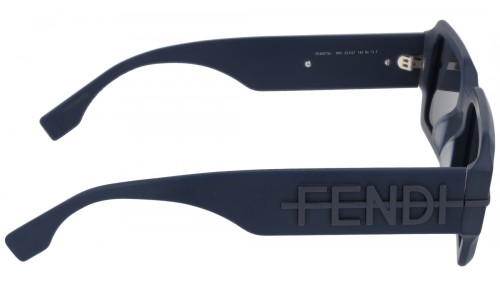 Fendi FE40073U - 90V - 52 Lunettes de soleil Bleu Angulaire