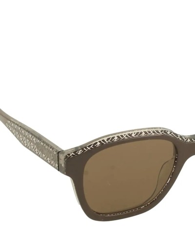 Fendi FE40077I - 50E - 51 Lunettes de soleil Marron, Blanc, À motifs Angulaire