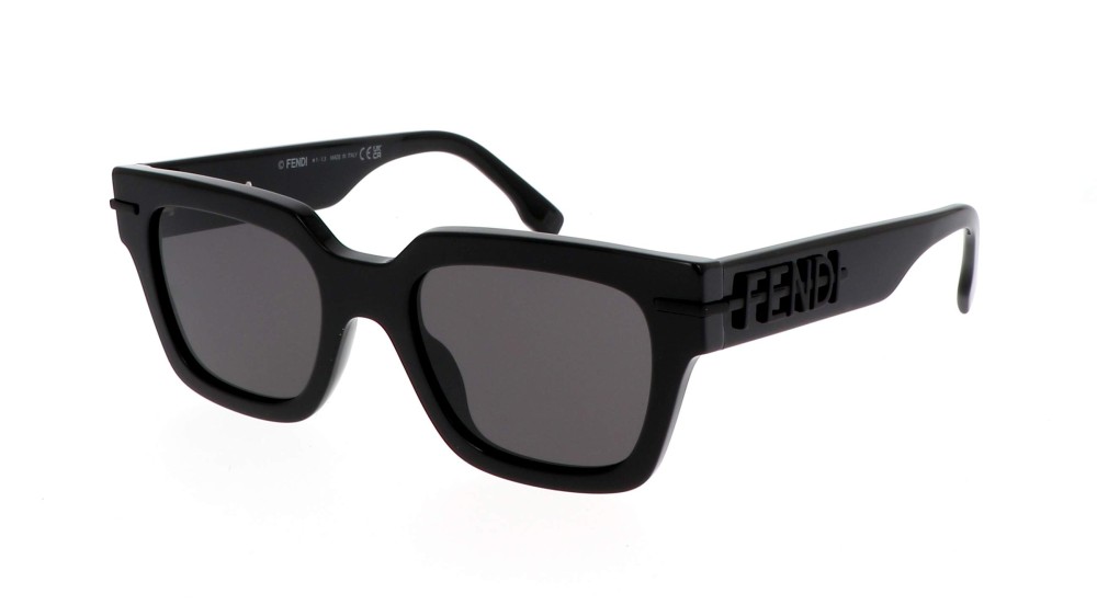 Fendi FE40078I - 01A - 51 Lunettes de soleil Noir Angulaire