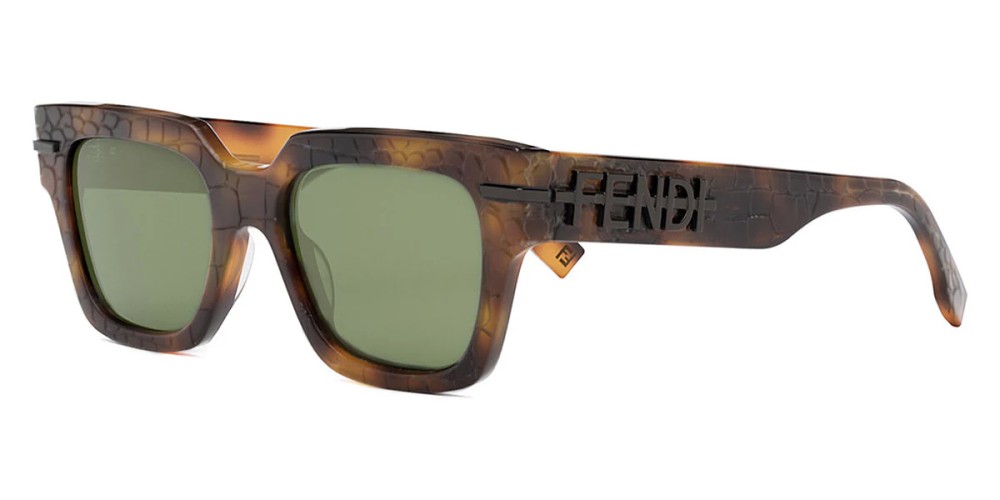 Fendi FE40078I - 52N - 51 Lunettes de soleil Havane Angulaire
