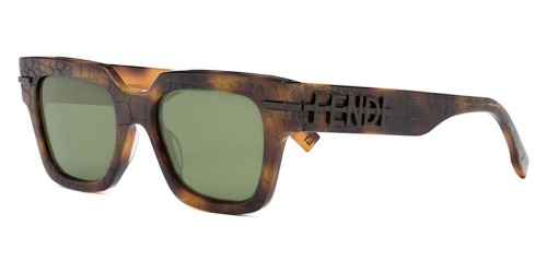 Fendi FE40078I - 52N - 51 Lunettes de soleil Havane Angulaire