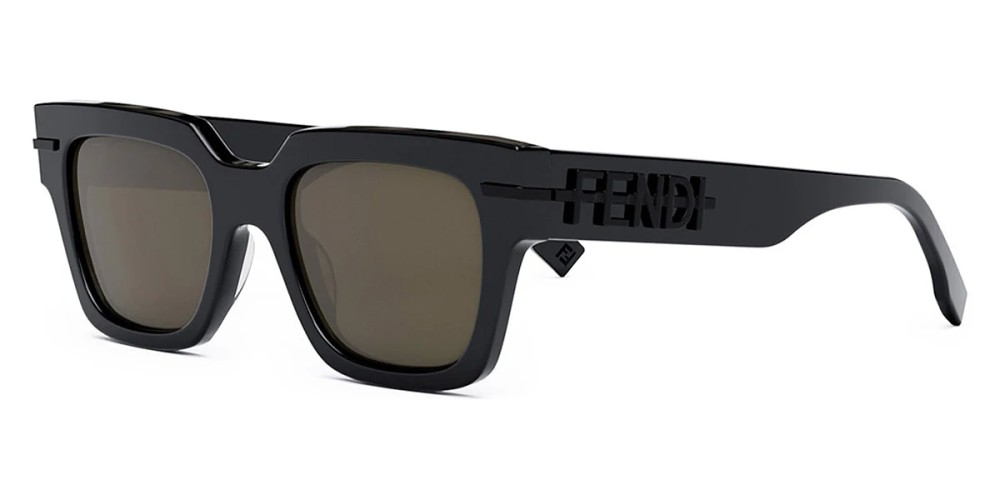 Fendi FE40078I - 90J - 51 Lunettes de soleil Noir Angulaire